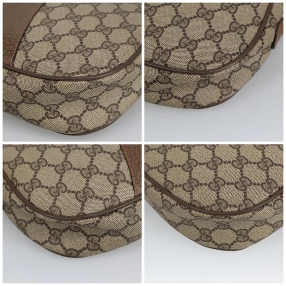 GUCCI GG Supreme Web Sherry Line Clutch Bag PVC Beige Gold 89 01 034 Auth am7287 - Picture 14 of 16